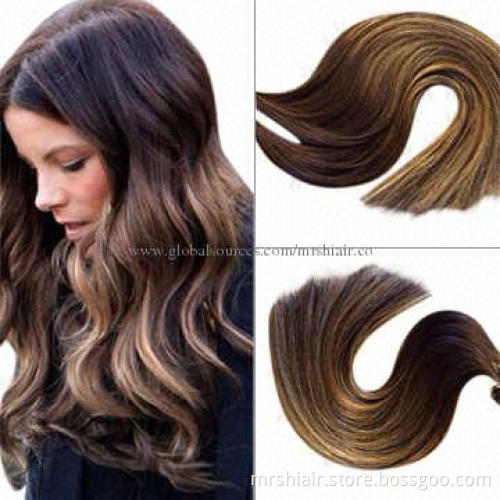 Ombre tape weft hair Balayage hair extension, silky straight, 40pcs, 4*0.8cm